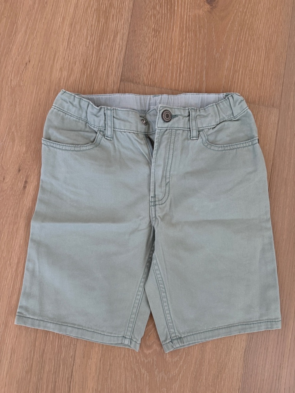 H&M Kids Light Sage Green Shorts with Adjustable Waist